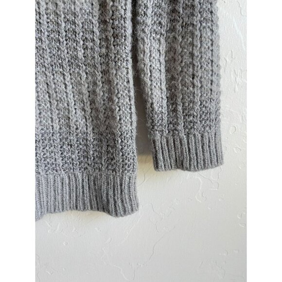 Lauren Ralph Lauren Size Small Gray Striped Alpaca Wool Blend Turtleneck Sweater - Picture 5 of 7